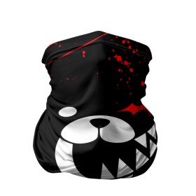 Бандана-труба 3D с принтом MONOKUMA в Рязани, 100% полиэстер, ткань с особыми свойствами — Activecool | плотность 150‒180 г/м2; хорошо тянется, но сохраняет форму | anime | bear | black  white | danganronpa | kurokuma | monodam | monokuma | monomi | monotaro | rabbit | school | shirokuma | аниме | главарь | мoноми | монокума | черно белый | школа