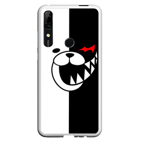 Чехол для Honor P Smart Z с принтом MONOKUMA (КАПЮШОН) в Рязани, Силикон | Область печати: задняя сторона чехла, без боковых панелей | anime | bear | black  white | danganronpa | kurokuma | monodam | monokuma | monomi | monotaro | rabbit | school | shirokuma | аниме | главарь | мoноми | монокума | черно белый | школа