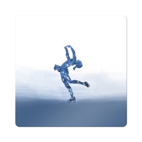 Магнит виниловый Квадрат с принтом Фигурное катание в Рязани, полимерный материал с магнитным слоем | размер 9*9 см, закругленные углы | figure skating | коньки | конькобежный спорт | фигурное катание