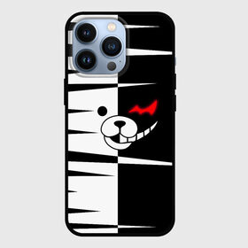 Чехол для iPhone 13 Pro с принтом MONOKUMA зубья в Рязани,  |  | danganronpa | monokuma | trigger happy havoc | аниме | игрушка | манга | медведь | монокума | монохром | мягкая игрушка робот | робот