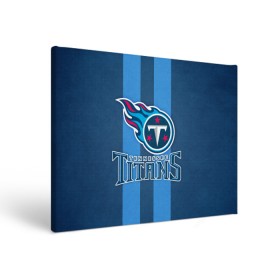 Холст прямоугольный с принтом Tennessee Titans в Рязани, 100% ПВХ |  | tennessee titans | американский футбол | мяч | теннесси тайтенс | футбол