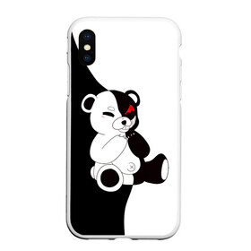 Чехол для iPhone XS Max матовый с принтом Monokuma в Рязани, Силикон | Область печати: задняя сторона чехла, без боковых панелей | danganronpa | eye | monokuma | аватар | антагонист | глаз | игрушка | медведь | монокума | мягкая | панда | робот