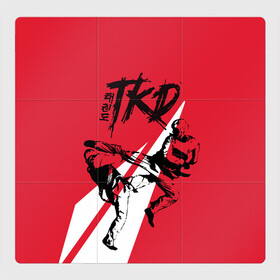 Магнитный плакат 3Х3 с принтом Taekwondo в Рязани, Полимерный материал с магнитным слоем | 9 деталей размером 9*9 см | taekwondo | восточные единоборства | единоборства | теквондо | тхэквондо | тэквондо