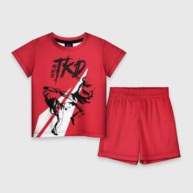 Детский костюм с шортами 3D с принтом Taekwondo в Рязани,  |  | taekwondo | восточные единоборства | единоборства | теквондо | тхэквондо | тэквондо