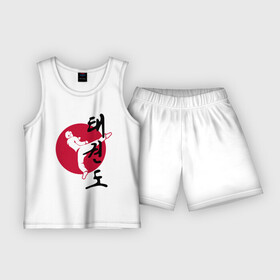 Детская пижама с шортами хлопок с принтом Тхэквондо в Рязани,  |  | Тематика изображения на принте: taekwondo | восточные единоборства | единоборства | теквондо | тхэквондо | тэквондо
