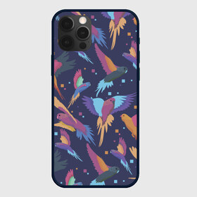 Чехол для iPhone 12 Pro Max с принтом Райские попугаи в Рязани, Силикон |  | животное | животные | красочный принт | попугаи | попугай | природа | птица | птицы