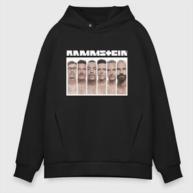 Мужское худи Oversize хлопок с принтом Rammstein в Рязани, френч-терри — 70% хлопок, 30% полиэстер. Мягкий теплый начес внутри —100% хлопок | боковые карманы, эластичные манжеты и нижняя кромка, капюшон на магнитной кнопке | kruspe | lindemann | metal | oliver | rammstein | richard | riedel | rock | till | кристиан | круспе | линдеманн | лоренц | метал | оливер | рамштайн | ридель | рихард | рок | тилль