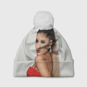 Шапка 3D c помпоном с принтом Ariana Grande (Ариана Гранде) в Рязани, 100% полиэстер | универсальный размер, печать по всей поверхности изделия | ariana grande | актриса | американская певица | ариана | ариана гранде | гранде | девушка | музыка | певица | песни | продюсер