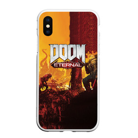 Чехол для iPhone XS Max матовый с принтом DOOM eternal 2020 в Рязани, Силикон | Область печати: задняя сторона чехла, без боковых панелей | Тематика изображения на принте: 2020 | dom | doom | eternal | fortnite | pubg | дом | дум | дуум | пабг | пубг | фортнайт