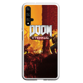 Чехол для Honor 20 с принтом DOOM eternal 2020 в Рязани, Силикон | Область печати: задняя сторона чехла, без боковых панелей | Тематика изображения на принте: 2020 | dom | doom | eternal | fortnite | pubg | дом | дум | дуум | пабг | пубг | фортнайт