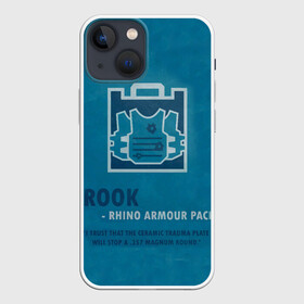 Чехол для iPhone 13 mini с принтом Rook (R6s) в Рязани,  |  | art | game | gign | logo | rainbow | rook | shooter | siege | six | ubisoft | арт | игра | игры | компьютерные | лого | оперативник | осада | персонаж | радуга 6 | рук | шутер