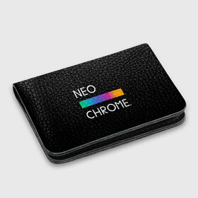 Картхолдер с принтом с принтом NEO CHROME в Рязани, натуральная матовая кожа | размер 7,3 х 10 см; кардхолдер имеет 4 кармана для карт; | Тематика изображения на принте: rgb | контрастный | круг | металл | мудрость | мысль | надпись | палитра | радуга | радужный | символ | сфера | текст | фраза | цветной | яркий