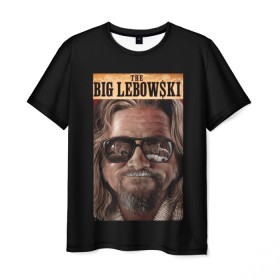 Мужская футболка 3D с принтом The Big Lebowski в Рязани, 100% полиэфир | прямой крой, круглый вырез горловины, длина до линии бедер | Тематика изображения на принте: big | lebowski | the | большой | кинофильм | лебовски