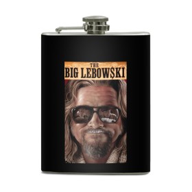 Фляга с принтом The Big Lebowski в Рязани, металлический корпус | емкость 0,22 л, размер 125 х 94 мм. Виниловая наклейка запечатывается полностью | big | lebowski | the | большой | кинофильм | лебовски