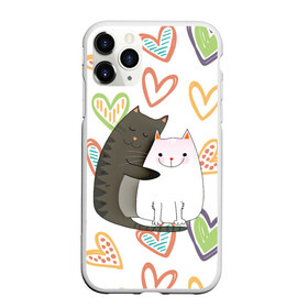 Чехол для iPhone 11 Pro матовый с принтом Сладкая парочка в Рязани, Силикон |  | 14 февраля | 8 марта | валентинов день | верность | влюбленность | влюбленные | вместе навсегда | двое | девичник | девушке | кот | коты | кошка | кошки | любимая | любимый | люблю | люблю тебя | мы с то