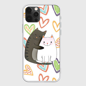 Чехол для iPhone 12 Pro Max с принтом Сладкая парочка в Рязани, Силикон |  | 14 февраля | 8 марта | валентинов день | верность | влюбленность | влюбленные | вместе навсегда | двое | девичник | девушке | кот | коты | кошка | кошки | любимая | любимый | люблю | люблю тебя | мы с то