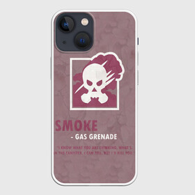 Чехол для iPhone 13 mini с принтом Smoke (R6s) в Рязани,  |  | art | game | logo | rainbow | shooter | siege | six | smoke | ubisoft | арт | газ | игра | игры | компьютерные | лого | оперативник | осада | персонаж | радуга 6 | следж | слэдж | смоук | шутер