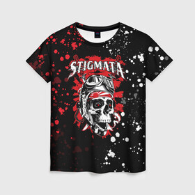 Женская футболка 3D с принтом Stigmata в Рязани, 100% полиэфир ( синтетическое хлопкоподобное полотно) | прямой крой, круглый вырез горловины, длина до линии бедер | music | rock | stigmata | альтернатива | музыка | рок | стигмата | тарас уманскии