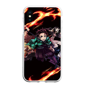 Чехол для iPhone XS Max матовый с принтом KIMETSU NO YAIBA в Рязани, Силикон | Область печати: задняя сторона чехла, без боковых панелей | demon slayer | demon slayer: kimetsu no yaiba | kimetsu | kimetsu no yaiba | nezuko | slayer | tanjiro | клинок рассекающий демонов | незуко | танджиро | шинобу кочо