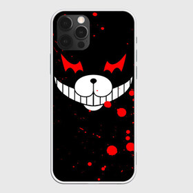 Чехол для iPhone 12 Pro Max с принтом MONOKUMA в Рязани, Силикон |  | Тематика изображения на принте: anime | bear | black  white | danganronpa | kurokuma | monodam | monokuma | monomi | monotaro | rabbit | school | shirokuma | аниме | главарь | мoноми | монокума | черно белый | школа