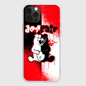 Чехол для iPhone 12 Pro Max с принтом MONOKUMA в Рязани, Силикон |  | anime | bear | black  white | danganronpa | kurokuma | monodam | monokuma | monomi | monotaro | pink | rabbit | school | shirokuma | аниме | главарь | мoноми | монокума | черно белый | школа