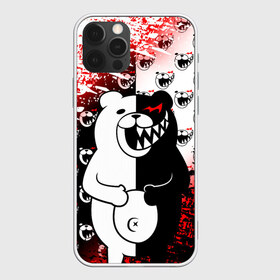 Чехол для iPhone 12 Pro Max с принтом MONOKUMA в Рязани, Силикон |  | anime | bear | black  white | danganronpa | kurokuma | monodam | monokuma | monomi | monotaro | pink | rabbit | school | shirokuma | аниме | главарь | мoноми | монокума | черно белый | школа