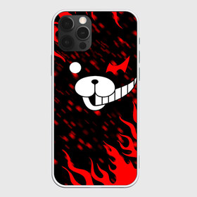 Чехол для iPhone 12 Pro Max с принтом MONOKUMA в Рязани, Силикон |  | Тематика изображения на принте: anime | bear | black  white | danganronpa | kurokuma | monodam | monokuma | monomi | monotaro | pink | rabbit | school | shirokuma | аниме | главарь | мoноми | монокума | черно белый | школа