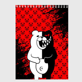 Скетчбук с принтом MONOKUMA в Рязани, 100% бумага
 | 48 листов, плотность листов — 100 г/м2, плотность картонной обложки — 250 г/м2. Листы скреплены сверху удобной пружинной спиралью | anime | bear | black  white | danganronpa | kurokuma | monodam | monokuma | monomi | monotaro | pink | rabbit | school | shirokuma | аниме | главарь | мoноми | монокума | черно белый | школа