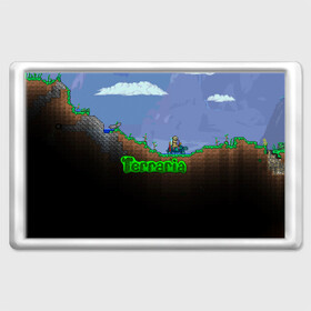 Магнит 45*70 с принтом terraria game в Рязани, Пластик | Размер: 78*52 мм; Размер печати: 70*45 | Тематика изображения на принте: game | pixel | terraria | игра | пиксель | террариа