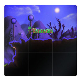 Магнитный плакат 3Х3 с принтом TERRARIA в Рязани, Полимерный материал с магнитным слоем | 9 деталей размером 9*9 см | game | pixel | terraria | игра | пиксель | террариа