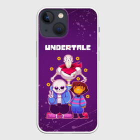 Чехол для iPhone 13 mini с принтом UNDERTALE в Рязани,  |  | asriel dreemurr | chara | frisk | gaster blaster | sans | undertale | азриэль дримурр | андертейл | андрайн | гастер | меттатон | санс | фриск | чара