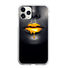 Чехол для iPhone 11 Pro Max матовый с принтом Мода Губы в Рязани, Силикон |  | dark | gold | губы | гучи | девушка | девушкам | девушке | золото | золотые губы | лицо | мода | стиль