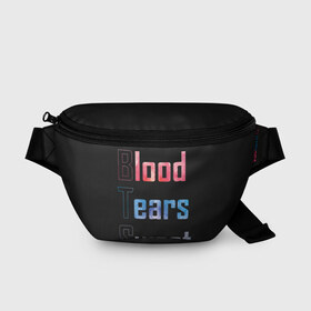 Поясная сумка 3D с принтом Blood Tears Sweat в Рязани, 100% полиэстер | плотная ткань, ремень с регулируемой длиной, внутри несколько карманов для мелочей, основное отделение и карман с обратной стороны сумки застегиваются на молнию | bangtan | bighit | boy | fake love | j hope | jimin | jin | jungkook | korea | kpop | live | luv | mic drop | rm | suga | v | with | бтс | кей | поп