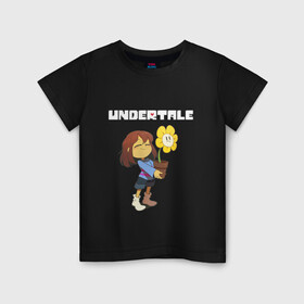 Детская футболка хлопок с принтом UNDERTALE в Рязани, 100% хлопок | круглый вырез горловины, полуприлегающий силуэт, длина до линии бедер | asriel dreemurr | chara | frisk | gaster blaster | sans | undertale | азриэль дримурр | андертейл | андрайн | гастер | меттатон | санс | фриск | чара