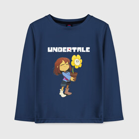 Детский лонгслив хлопок с принтом UNDERTALE в Рязани, 100% хлопок | круглый вырез горловины, полуприлегающий силуэт, длина до линии бедер | asriel dreemurr | chara | frisk | gaster blaster | sans | undertale | азриэль дримурр | андертейл | андрайн | гастер | меттатон | санс | фриск | чара