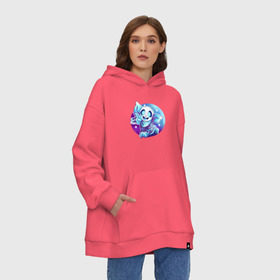 Худи SuperOversize хлопок с принтом UNDERTALE в Рязани, 70% хлопок, 30% полиэстер, мягкий начес внутри | карман-кенгуру, эластичная резинка на манжетах и по нижней кромке, двухслойный капюшон
 | asriel dreemurr | chara | frisk | gaster blaster | sans | undertale | азриэль дримурр | андертейл | андрайн | гастер | меттатон | санс | фриск | чара