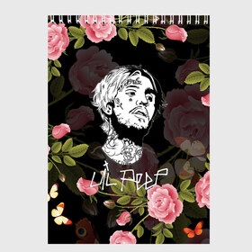 Скетчбук с принтом LIL PEEP ROSES в Рязани, 100% бумага
 | 48 листов, плотность листов — 100 г/м2, плотность картонной обложки — 250 г/м2. Листы скреплены сверху удобной пружинной спиралью | lil peep | lil prince | pink | зарубежная музыка | лил пип | маленький принц