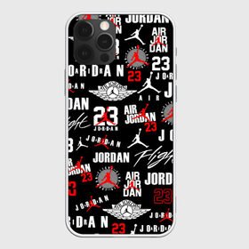 Чехол для iPhone 12 Pro Max с принтом MICHAEL JORDAN LOGOBOMBING в Рязани, Силикон |  | Тематика изображения на принте: 23 | bulls | chicago bulls | jordan | logo | michael jordan | nba | paris saint germain | psg | red | sport | быки | джордан | лого | майкл джордан | псж | спорт | чикаго буллс