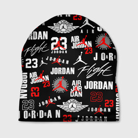 Шапка 3D с принтом MICHAEL JORDAN LOGOBOMBING в Рязани, 100% полиэстер | универсальный размер, печать по всей поверхности изделия | 23 | bulls | chicago bulls | jordan | logo | michael jordan | nba | paris saint germain | psg | red | sport | быки | джордан | лого | майкл джордан | псж | спорт | чикаго буллс