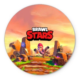 Коврик для мышки круглый с принтом Brawl Stars. Colt в Рязани, резина и полиэстер | круглая форма, изображение наносится на всю лицевую часть | bo | brawl | brock | bull | colt | dynamike | elprimo | jessie | leon | moba | nita | shelly | stars | бо | брок | булл | джесси | динамайк | кольт | леон | нита | шелли | эльпримо