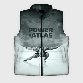 Мужской жилет утепленный 3D с принтом Power of the Atlas в Рязани,  |  | atlas | power | powerlifting | sport | strength | weightlifting | атлант | бодибилдинг | качок | пауэрлифтинг | сила | спорт
