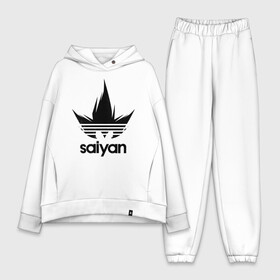 Женский костюм хлопок Oversize с принтом Saiyan в Рязани,  |  | adidas | logo | manga | training | абибас | адидас | брутальный | воин | герой | главный | жемчуг | зарядка | из | кавай | копия | крутой | кулак | лицо | м | малыш | манга | мастер | милый | мотивация | надпись | облако