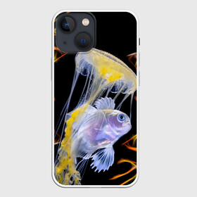 Чехол для iPhone 13 mini с принтом медуза в Рязани,  |  | fish | sea | водоросли | майки с морем | майки с прикольными рыбками | майки с рыбками | медуза | море | морская рыба | морские картинки | морские фото | прикольные рыбки | рыба | рыбка | рыбки