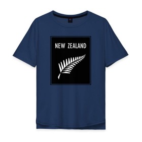 Мужская футболка хлопок Oversize с принтом Регби. Новая Зеландия в Рязани, 100% хлопок | свободный крой, круглый ворот, “спинка” длиннее передней части | Тематика изображения на принте: rugby | регби | спорт | футбол