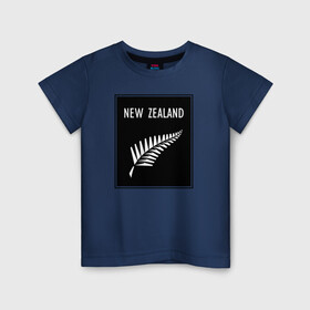 Детская футболка хлопок с принтом Регби. Новая Зеландия в Рязани, 100% хлопок | круглый вырез горловины, полуприлегающий силуэт, длина до линии бедер | Тематика изображения на принте: rugby | регби | спорт | футбол