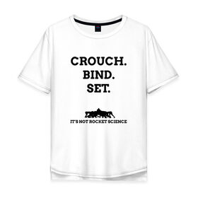 Мужская футболка хлопок Oversize с принтом Crouch. Bind. Set в Рязани, 100% хлопок | свободный крой, круглый ворот, “спинка” длиннее передней части | rugby | игроки | регби | сборная | спорт | футбол