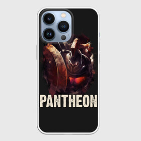 Чехол для iPhone 13 Pro с принтом Pantheon в Рязани,  |  | Тематика изображения на принте: jinx | kda | league | lol | moba | pentakill | riot | rise | rus | skins | варвик | варус | воин | легенд | лига | лол | маг | стрелок | танк | чемпион