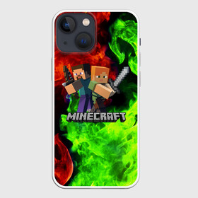 Чехол для iPhone 13 mini с принтом MINECRAFT в Рязани,  |  | block | creeper | cube | minecraft | pixel | блок | геометрия | крафт | крипер | кубики | майнкрафт | пиксели