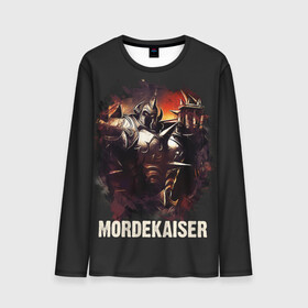 Мужской лонгслив 3D с принтом Mordekaiser в Рязани, 100% полиэстер | длинные рукава, круглый вырез горловины, полуприлегающий силуэт | jinx | kda | league | lol | moba | pentakill | riot | rise | rus | skins | варвик | варус | воин | легенд | лига | лол | маг | стрелок | танк | чемпион