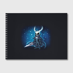 Альбом для рисования с принтом Hollow Knight в Рязани, 100% бумага
 | матовая бумага, плотность 200 мг. | grimm | hallounest | heart of nightmare | hollow knight | hornet | knight | quirrell | silksong | гримм | квиррел | рыцарь | халлоунест | холлоу найт | хорнет